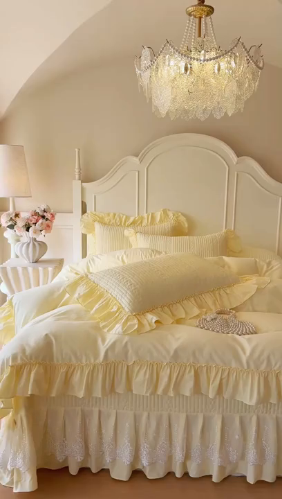 91家纺网 家纺一手货源 找家纺 瑞宝 2026新款全棉水洗棉床盖四件套-初夏 严格控价。利润不低于90 除平台优惠券 奶油黄