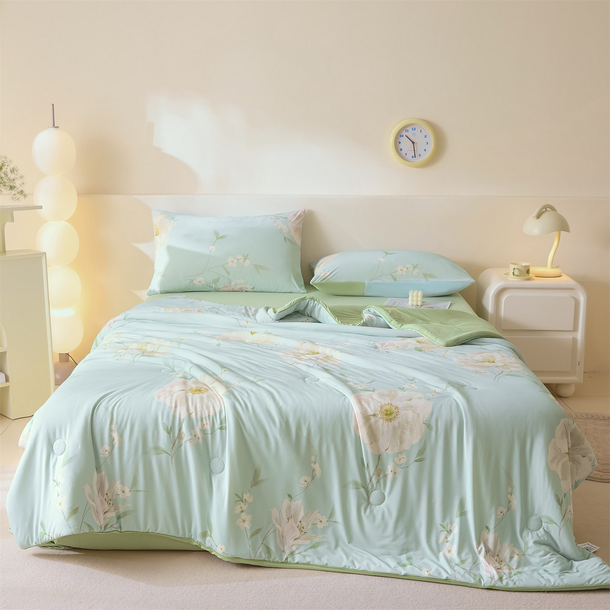 91家纺网 家纺一手货源 找家纺 （总）恬思语家纺 2026春夏新品印花凉感丝大豆夏被夏凉被空调被