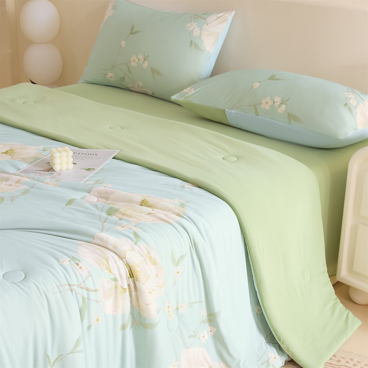 91家纺网 家纺一手货源 找家纺 （总）恬思语家纺 2026春夏新品印花凉感丝大豆夏被夏凉被空调被