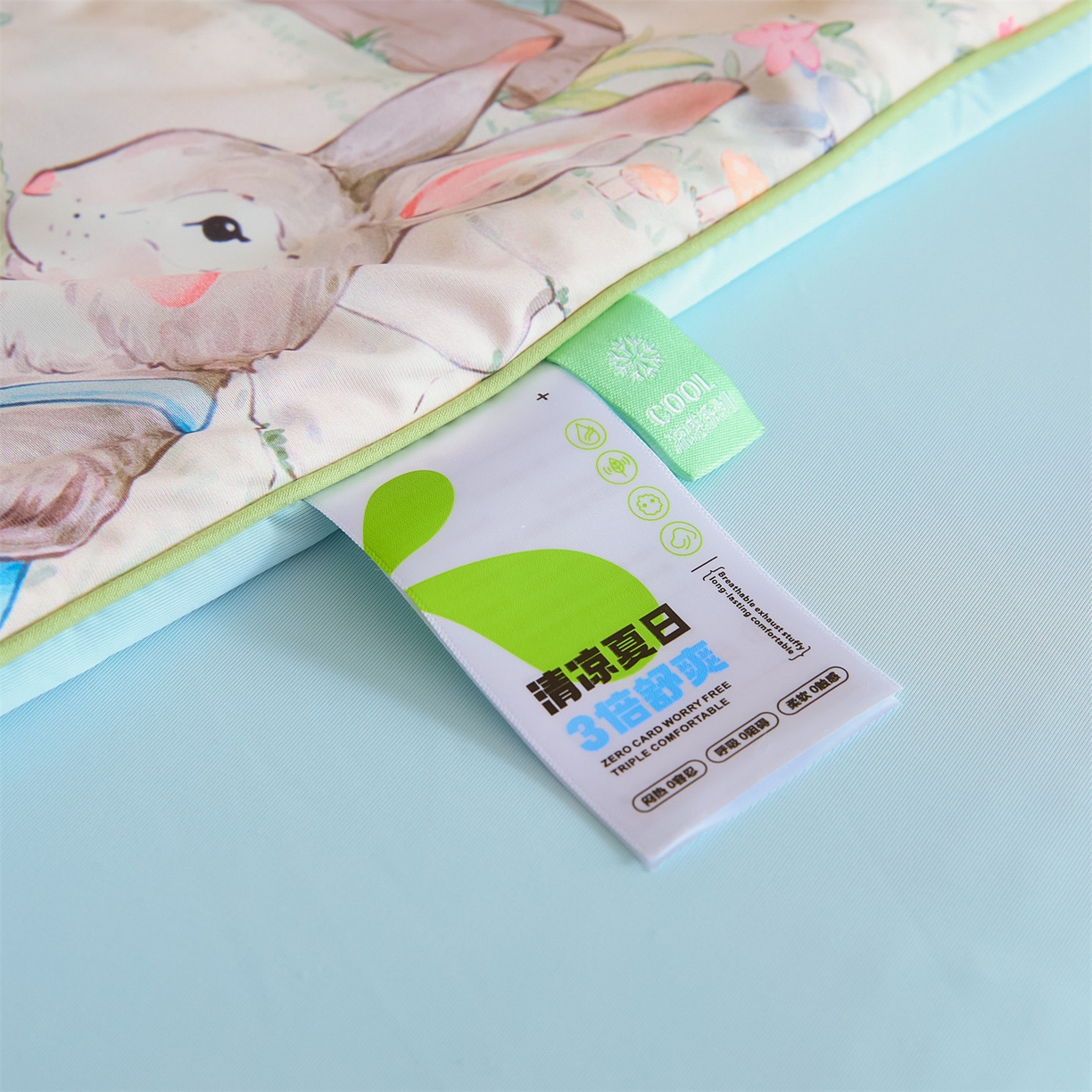 91家纺网 家纺一手货源 找家纺 恬思语家纺 2026春夏新品印花凉感丝大豆夏被夏凉被空调被 蘑菇-黄