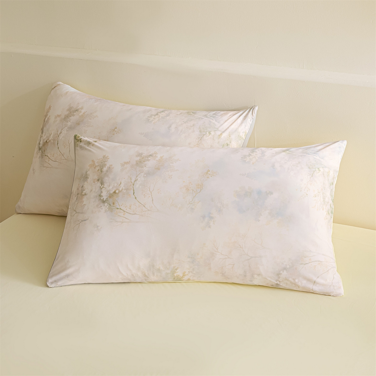 91家纺网 家纺一手货源 找家纺 恬思语家纺 2026春夏新品印花凉感丝大豆夏被夏凉被空调被 一帘幽梦-黄