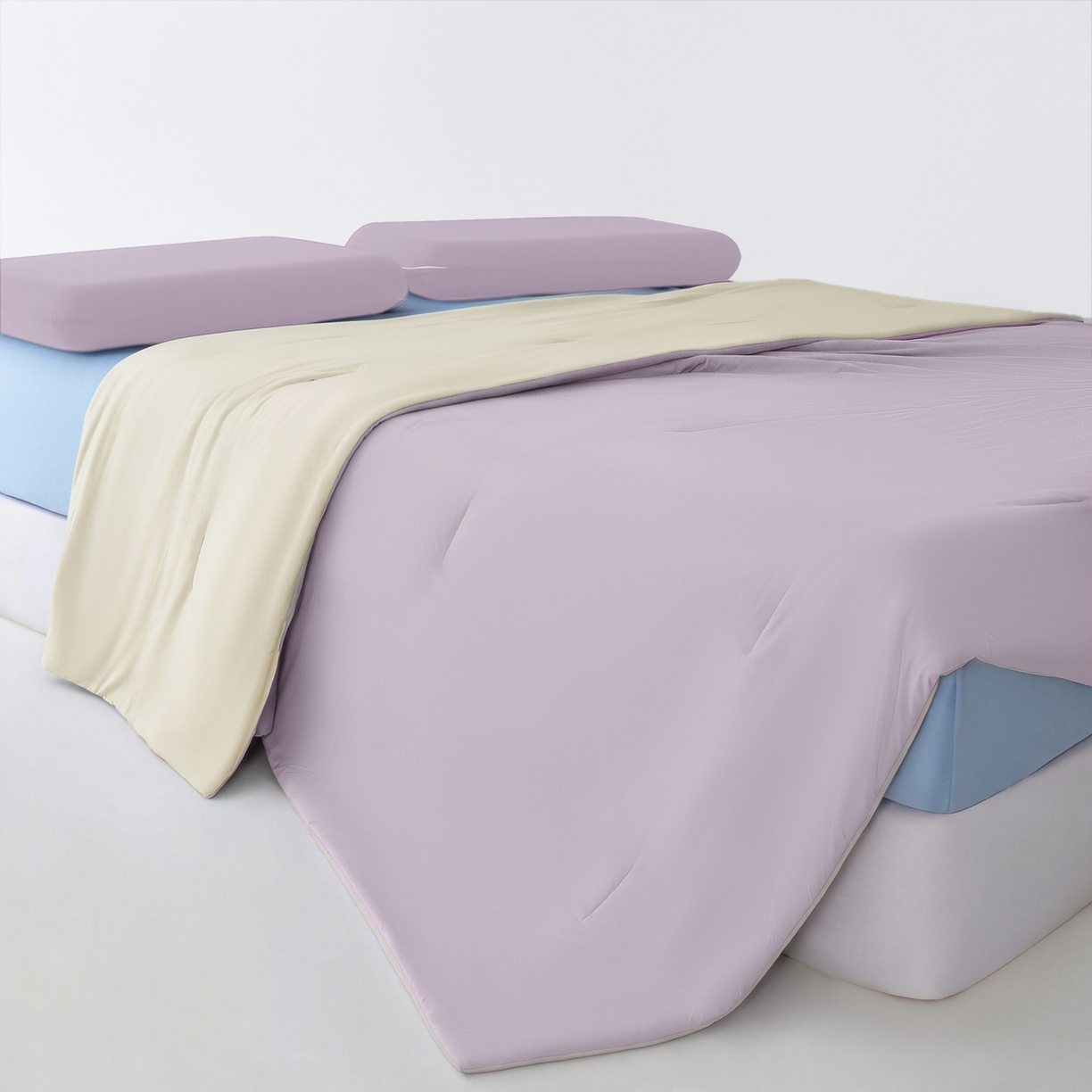 91家纺网 家纺一手货源 找家纺 恒科家纺 2026春夏新款某朵同款质量夏季双感深睡被夏被夏凉被pro3.0（含包装） 雾凇紫粉