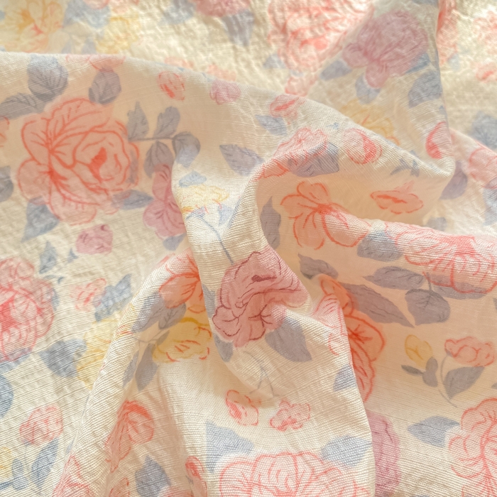 91家纺网 家纺一手货源 找家纺 晓时候 2026新款A类云感双层纱床单三件套单品单件床单 繁花