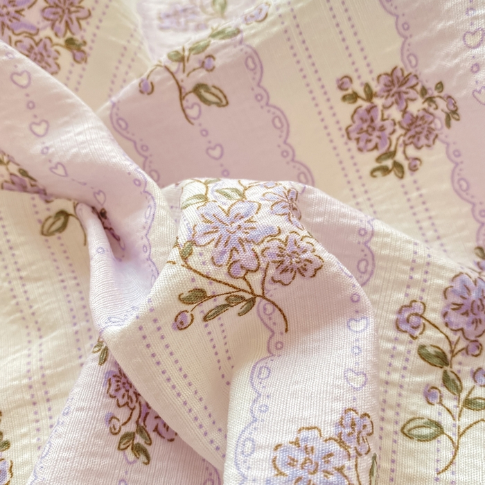 91家纺网 家纺一手货源 找家纺 晓时候 2026新款A类云感双层纱床单三件套单品单件床单 洛神花间