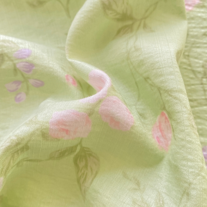 91家纺网 家纺一手货源 找家纺 晓时候 2026新款A类云感双层纱床单三件套单品单件床单 芊芊花语