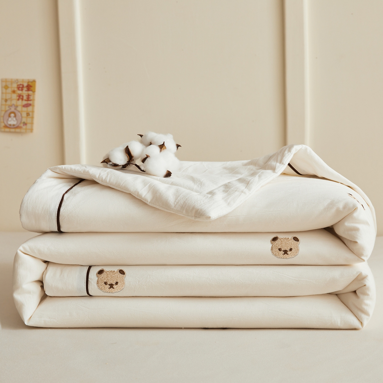 91家纺网 家纺一手货源 找家纺 （总）仁凯家纺 2026新款A类100%棉花刺绣款手包边夏被夏凉被空调被