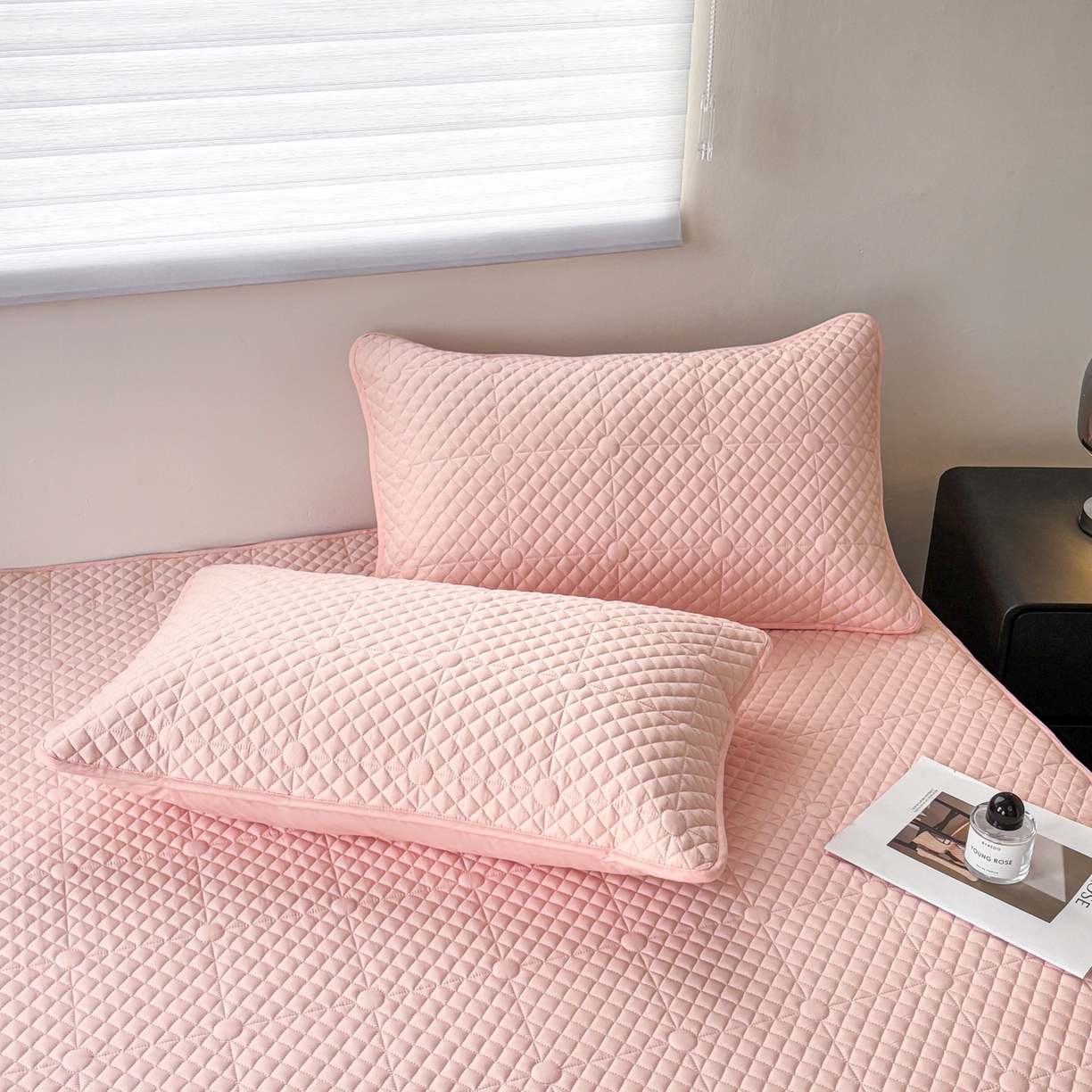 91家纺网 家纺一手货源 找家纺 居眠 2026新款全棉夹棉单枕套枕套单件-棋盘格 棋盘格-柔粉