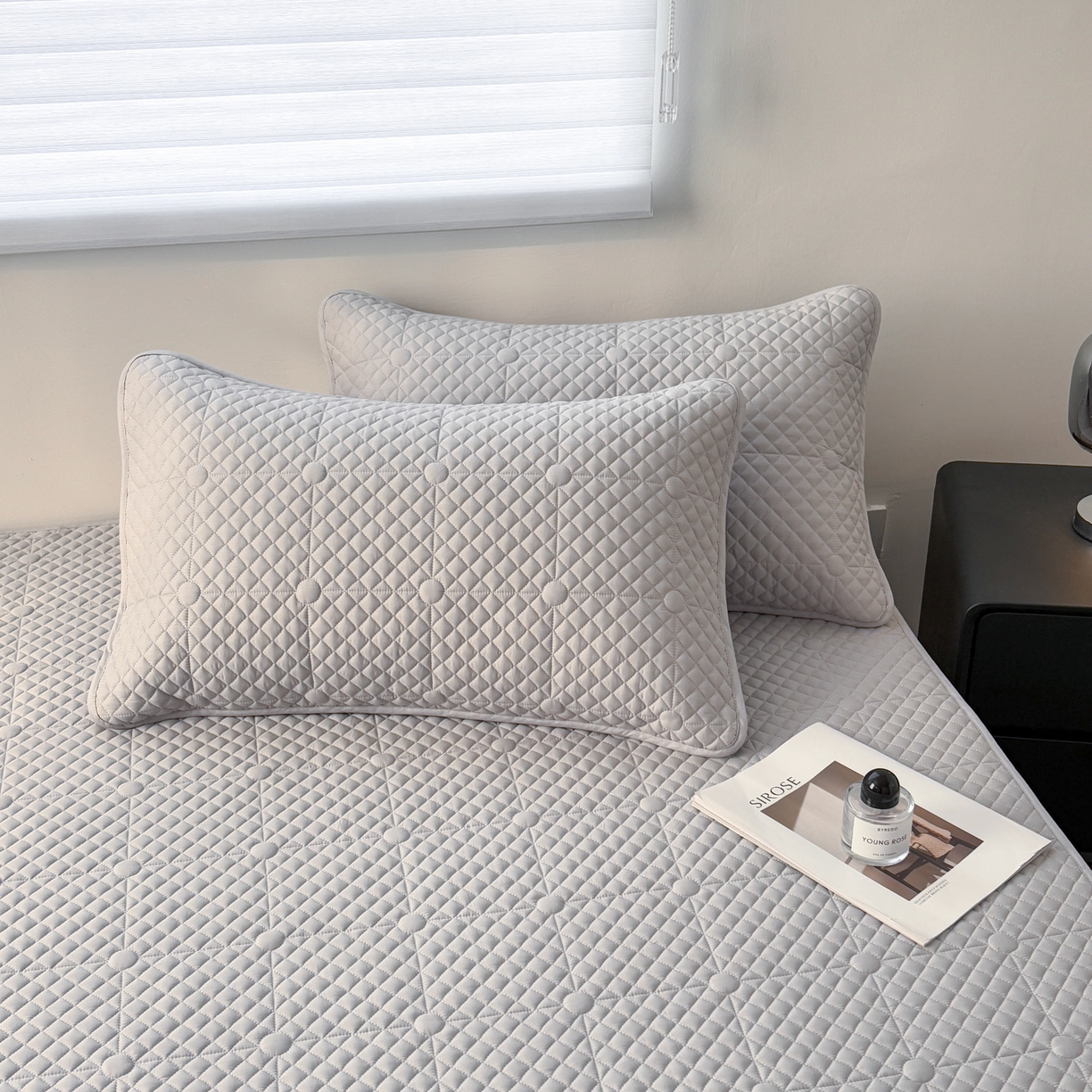 91家纺网 家纺一手货源 找家纺 居眠 2026新款全棉夹棉单枕套枕套单件-棋盘格 棋盘格-星灰