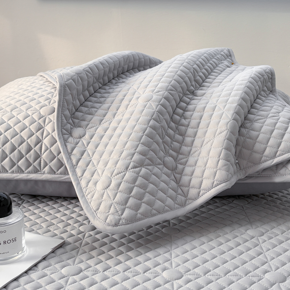 91家纺网 家纺一手货源 找家纺 居眠 2026新款全棉夹棉单枕套枕套单件-棋盘格 棋盘格-星灰