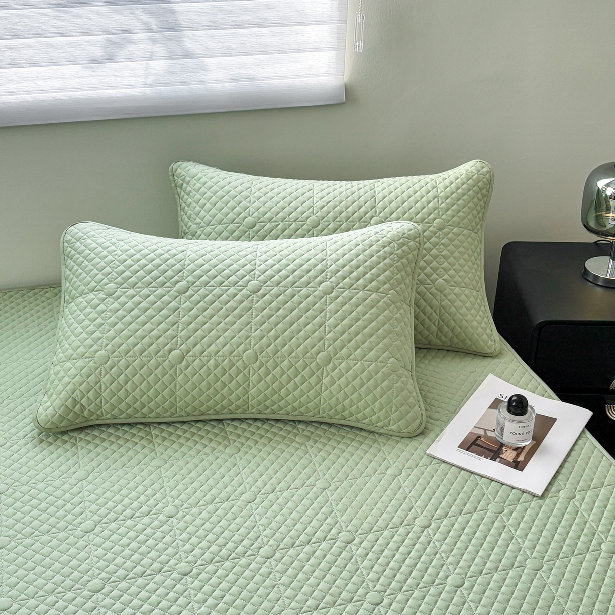 （总）居眠 2026新款全棉夹棉单枕套枕套单件-棋盘格