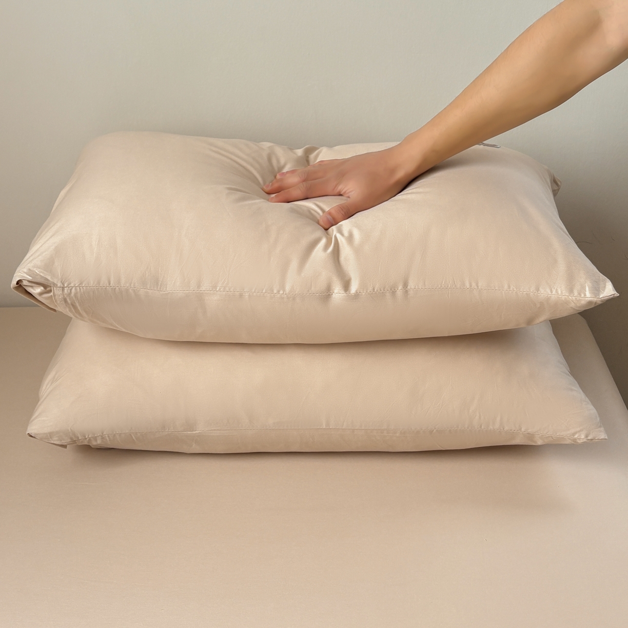 91家纺网 家纺一手货源 找家纺 居眠 2026新款全棉纯棉单层米乐熊单枕套枕套单件 米乐熊-卡其