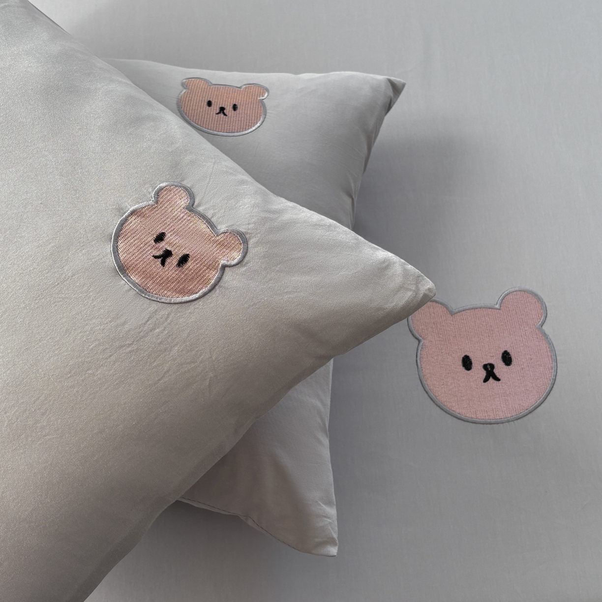 91家纺网 家纺一手货源 找家纺 居眠 2026新款全棉纯棉单层米乐熊单枕套枕套单件 米乐熊-白云石