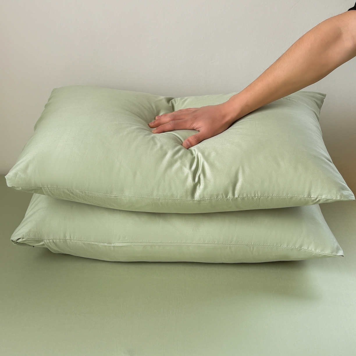 91家纺网 家纺一手货源 找家纺 居眠 2026新款全棉纯棉单层米乐熊单枕套枕套单件 米乐熊-绿色