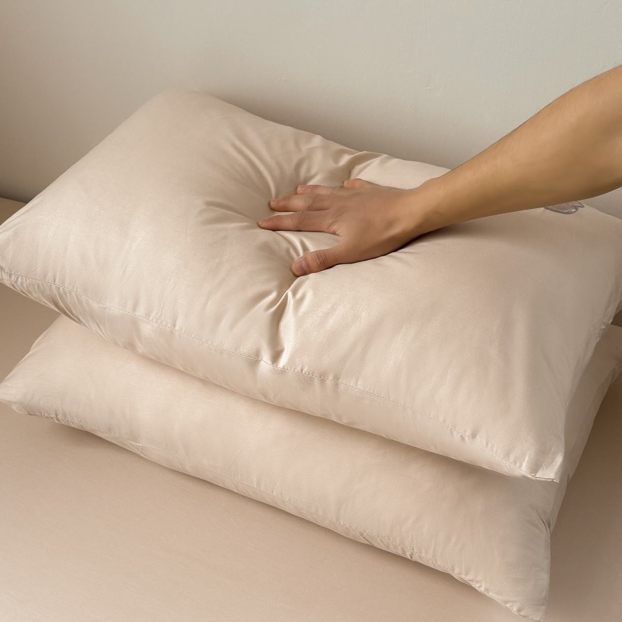 91家纺网 家纺一手货源 找家纺 居眠 2026新款全棉纯棉单层米乐熊单枕套枕套单件 米乐熊-卡其