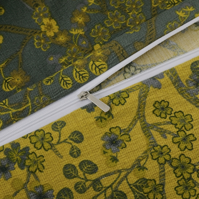 91家纺网 家纺一手货源 找家纺 恋之语 2026新款双层纱原麻复古风四件套 金枝绿叶