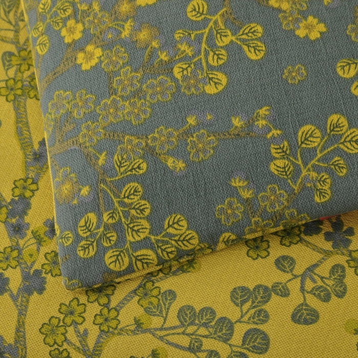 91家纺网 家纺一手货源 找家纺 恋之语 2026新款双层纱原麻复古风四件套 金枝绿叶