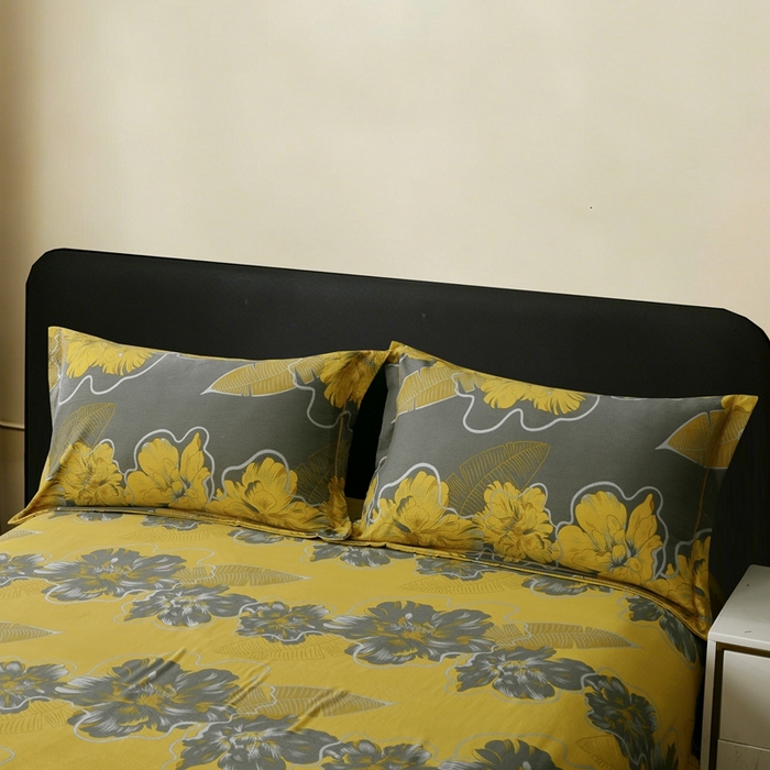 91家纺网 家纺一手货源 找家纺 恋之语 2026新款双层纱原麻复古风四件套 鎏金绮梦