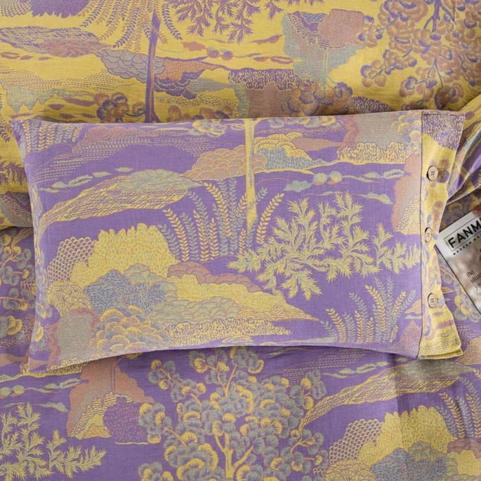 91家纺网 家纺一手货源 找家纺 （总）双层纱家居 2026新款素色系列亲肤柔软全棉四件套）-AA纽扣款