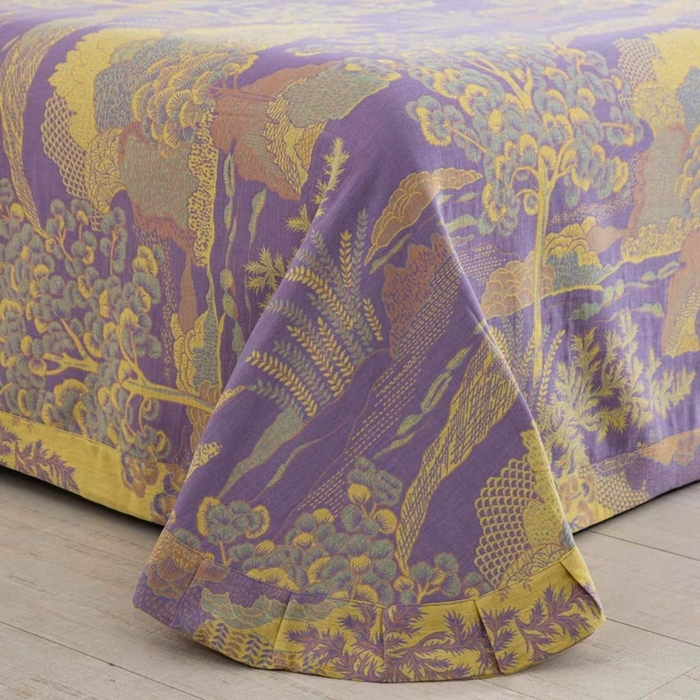 91家纺网 家纺一手货源 找家纺 （总）双层纱家居 2026新款素色系列亲肤柔软全棉四件套）-AA纽扣款