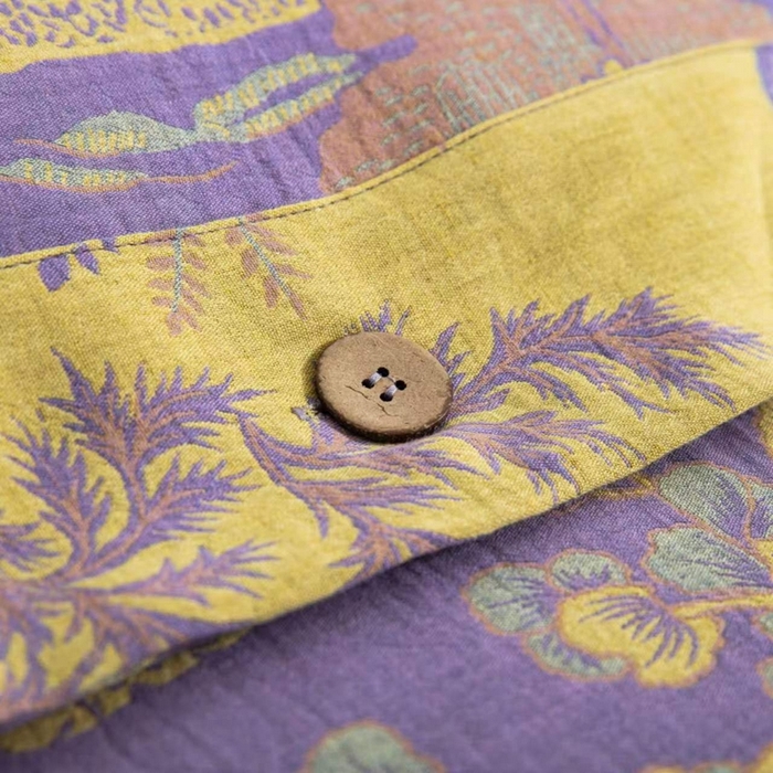 91家纺网 家纺一手货源 找家纺 （总）双层纱家居 2026新款素色系列亲肤柔软全棉四件套）-AA纽扣款