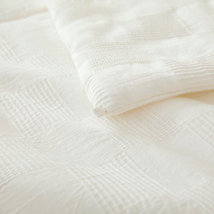 91家纺网 家纺一手货源 找家纺 阳光被业 2026新款100%纯棉大提花夏凉被大豆空调被 全棉春秋被学生棉被 奶白