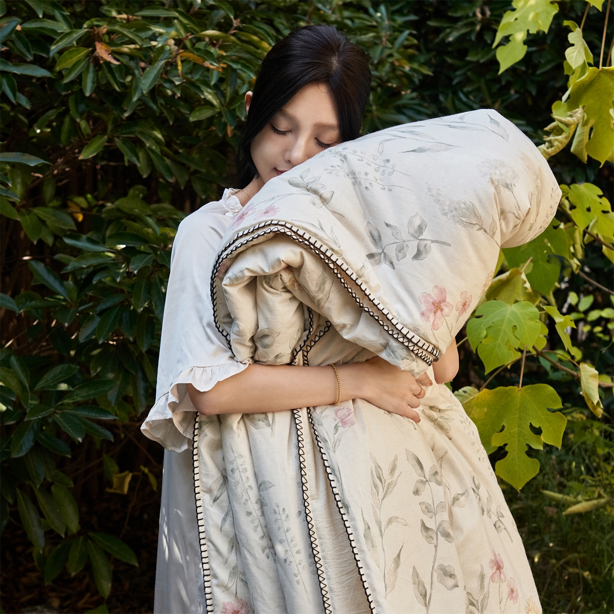 91家纺网 家纺一手货源 找家纺 （总）恬思语家纺 2026春夏新款棉麻印花棉花夏被空调被夏凉被四件套花卉系列