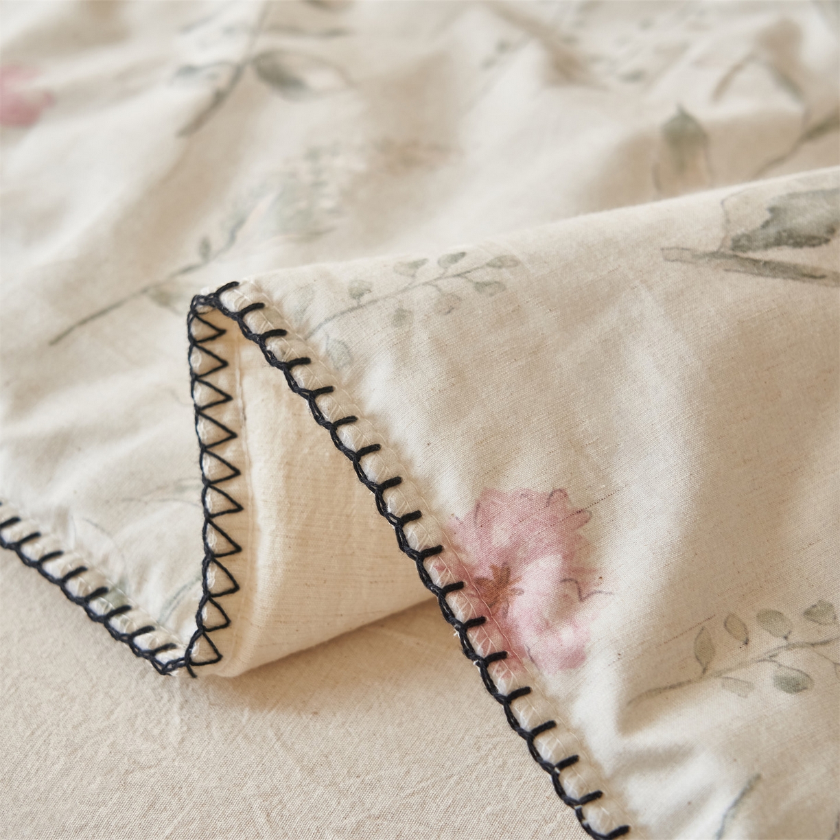 91家纺网 家纺一手货源 找家纺 （总）恬思语家纺 2026春夏新款棉麻印花棉花夏被空调被夏凉被四件套花卉系列