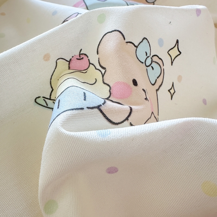 91家纺网 家纺一手货源 找家纺 Sweet dreams甜梦 2026新款小清新卡通全棉纯棉印花床盖四件套 晚安熊