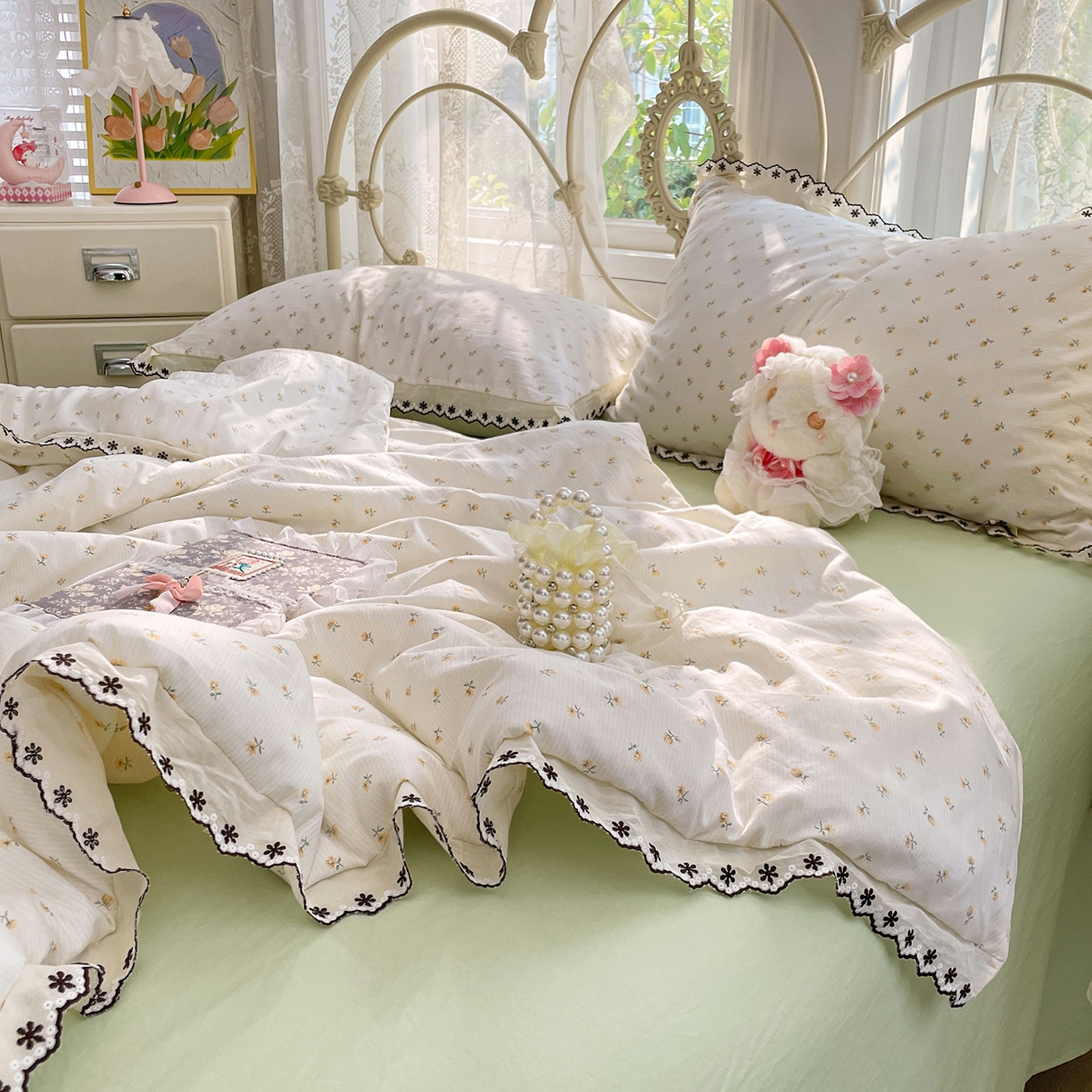 91家纺网 家纺一手货源 找家纺 （总）康纳利 2026新款全棉花边夏被古法水洗云感棉空调被夏被四件套