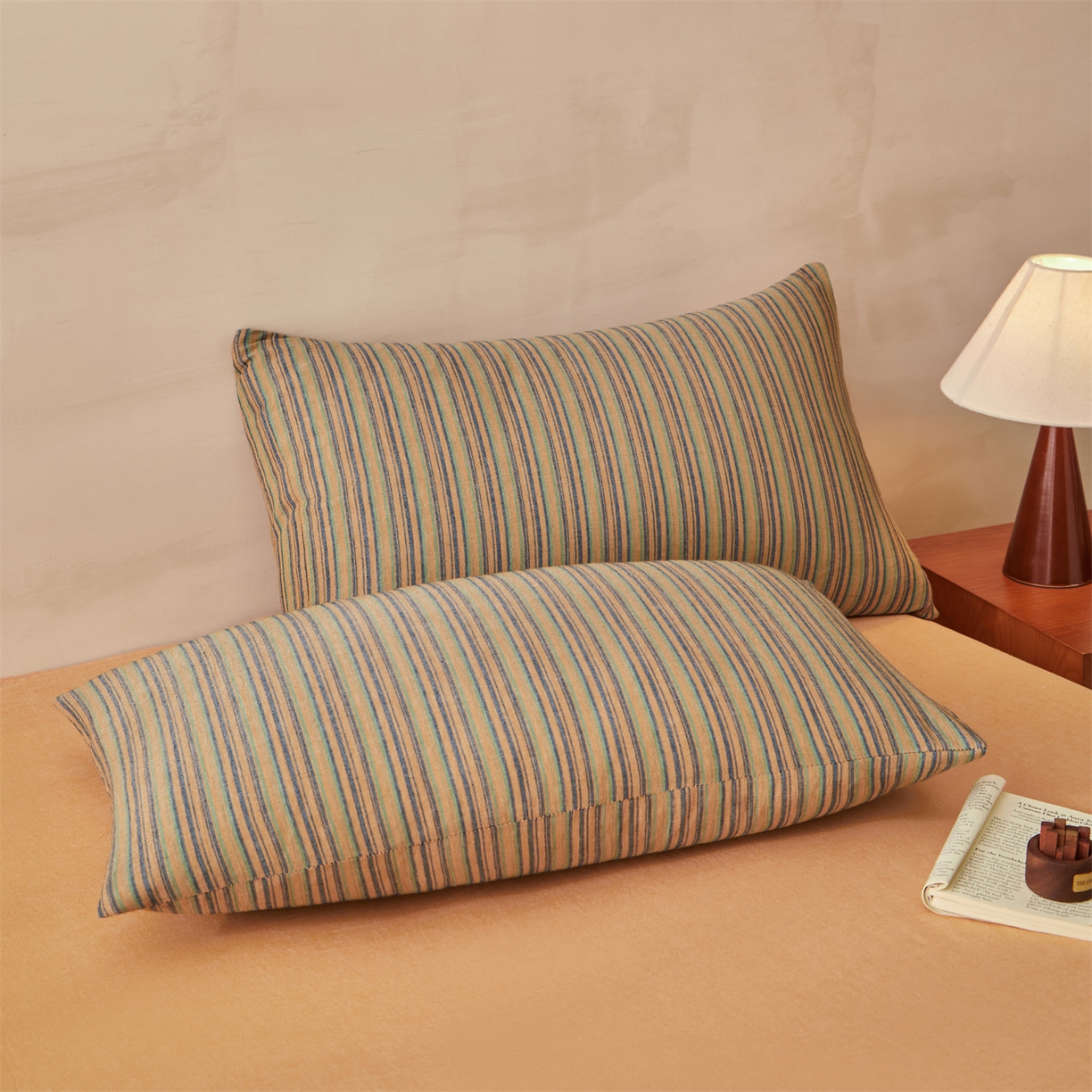 91家纺网 家纺一手货源 找家纺 恬思语家纺 2026春夏新款棉麻竖条大豆夏被夏凉被空调被素锦系列 素锦-橙