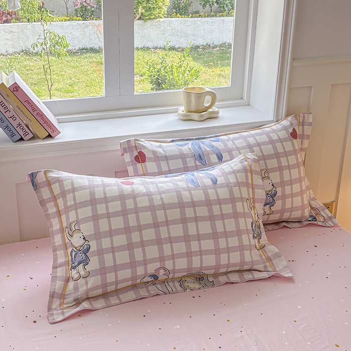 91家纺网 家纺一手货源 找家纺 宇彬家纺 2026新款13070A类全棉纯棉印花床单床款四件套和单被套-一字绣工艺款系列 一字绣 晚安宝贝