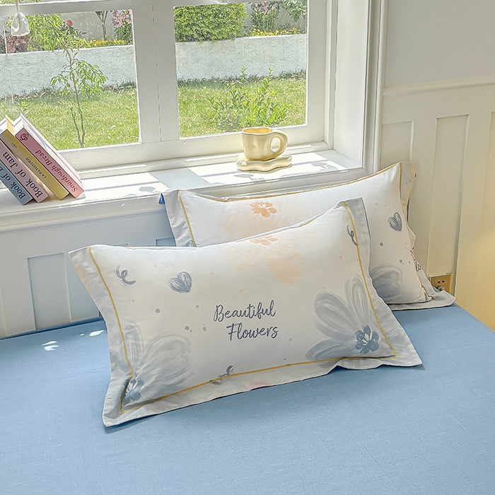 91家纺网 家纺一手货源 找家纺 宇彬家纺 2026新款13070A类全棉纯棉印花床单床款四件套和单被套-一字绣工艺款系列 一字绣 慕夏