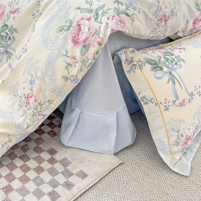 91家纺网 家纺一手货源 找家纺 宇彬家纺 2026新款13070A类全棉纯棉印花床单床款四件套和单被套-一字绣工艺款系列 一字绣 琉璃如梦