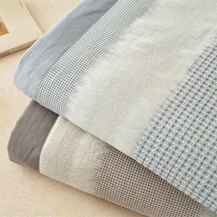 91家纺网 家纺一手货源 找家纺 恬思语家纺 2026春夏新款A类全棉色织大提花棉花夏凉被空调被夏被 组合图仅供参考不可下单