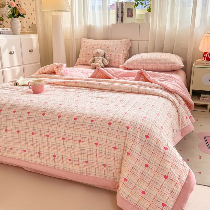 91家纺网 家纺一手货源 找家纺 （总）家喜爱 2026年新款双层皱皱纱新疆棉花夏被夏凉被空调被【可开专票  普票】