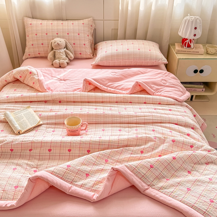 91家纺网 家纺一手货源 找家纺 （总）家喜爱 2026年新款双层皱皱纱新疆棉花夏被夏凉被空调被【可开专票  普票】