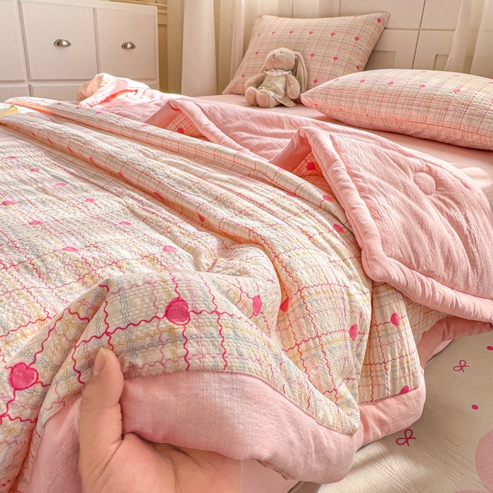 91家纺网 家纺一手货源 找家纺 （总）家喜爱 2026年新款双层皱皱纱新疆棉花夏被夏凉被空调被【可开专票  普票】