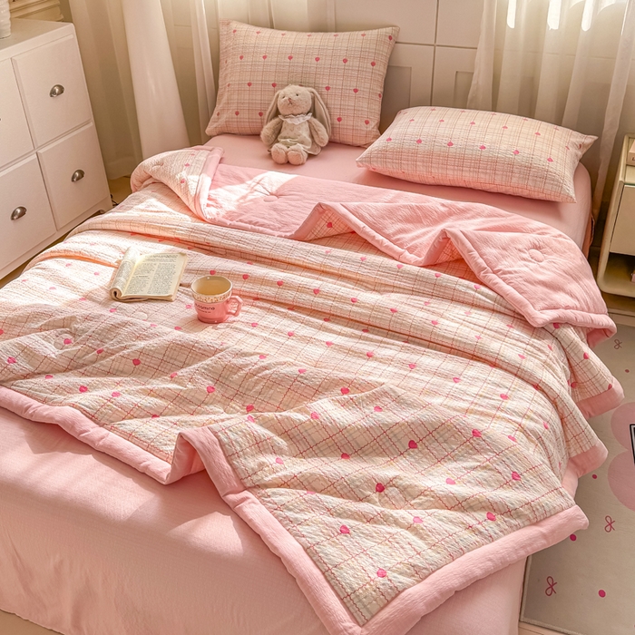 91家纺网 家纺一手货源 找家纺 （总）家喜爱 2026年新款双层皱皱纱新疆棉花夏被夏凉被空调被【可开专票  普票】