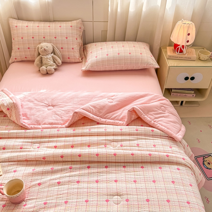 91家纺网 家纺一手货源 找家纺 （总）家喜爱 2026年新款双层皱皱纱新疆棉花夏被夏凉被空调被【可开专票  普票】