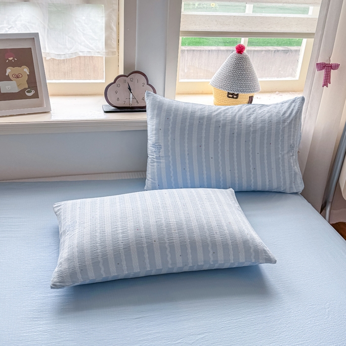 91家纺网 家纺一手货源 找家纺 家喜爱 2026年新款双层皱皱纱新疆棉花夏被夏凉被空调被【可开专票  普票】 海盐蝴蝶结