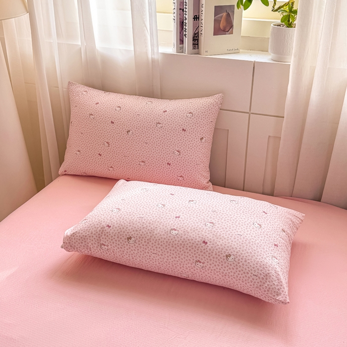 91家纺网 家纺一手货源 找家纺 家喜爱 2026年新款双层皱皱纱新疆棉花夏被夏凉被空调被【可开专票  普票】 粉豹纹Kitty