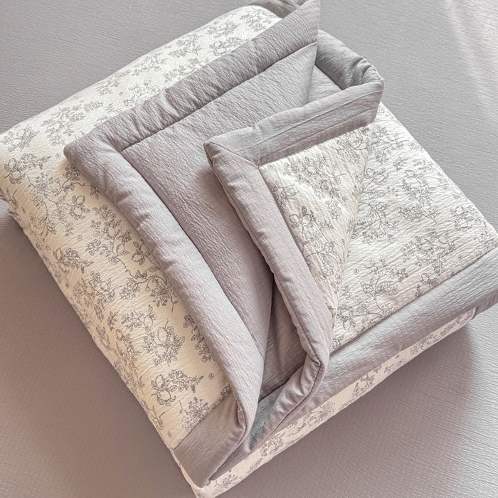 91家纺网 家纺一手货源 找家纺 家喜爱 2026年新款双层皱皱纱新疆棉花夏被夏凉被空调被【可开专票  普票】 素描花