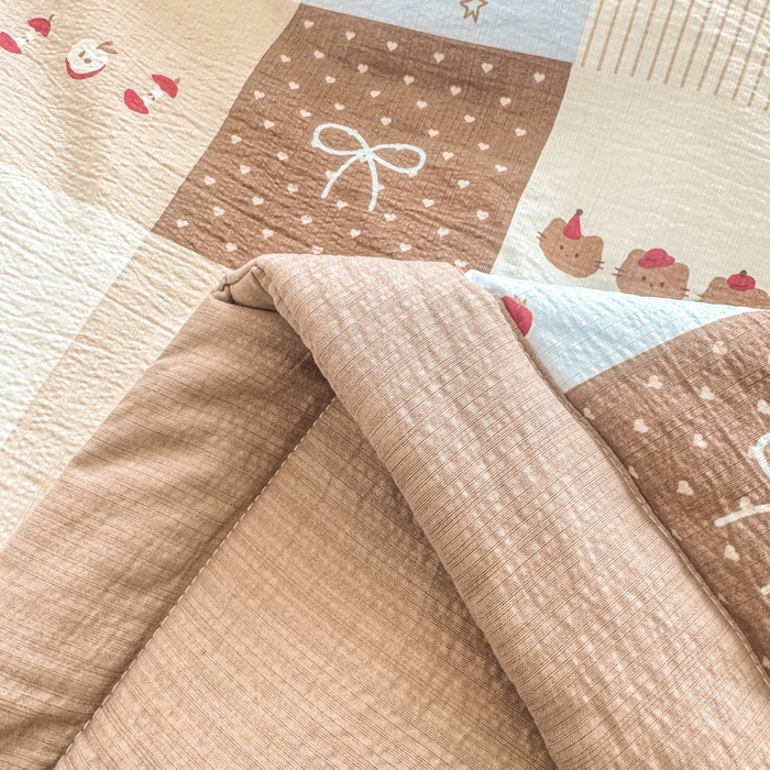 91家纺网 家纺一手货源 找家纺 家喜爱 2026年新款双层皱皱纱新疆棉花夏被夏凉被空调被【可开专票  普票】 蛋糕派