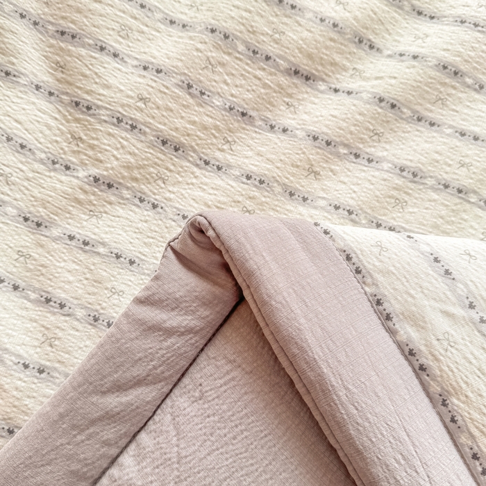 91家纺网 家纺一手货源 找家纺 家喜爱 2026年新款双层皱皱纱新疆棉花夏被夏凉被空调被【可开专票  普票】 春日樱桃园