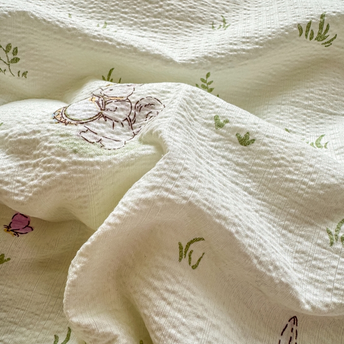 91家纺网 家纺一手货源 找家纺 家喜爱 2026年新款双层皱皱纱新疆棉花夏被夏凉被空调被【可开专票  普票】 绿野迷踪