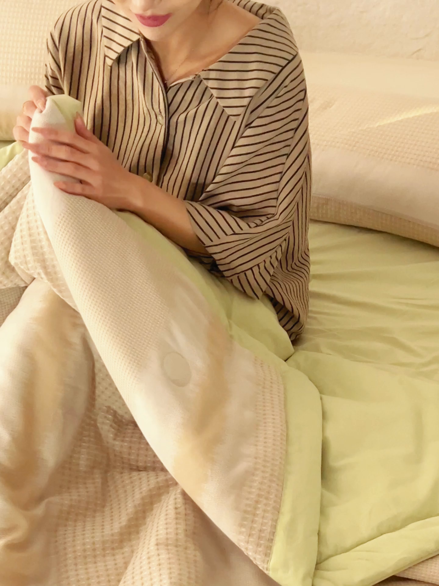 91家纺网 家纺一手货源 找家纺 恬思语家纺 2026春夏新款A类全棉色织大提花棉花夏凉被空调被夏被 洛川-绿