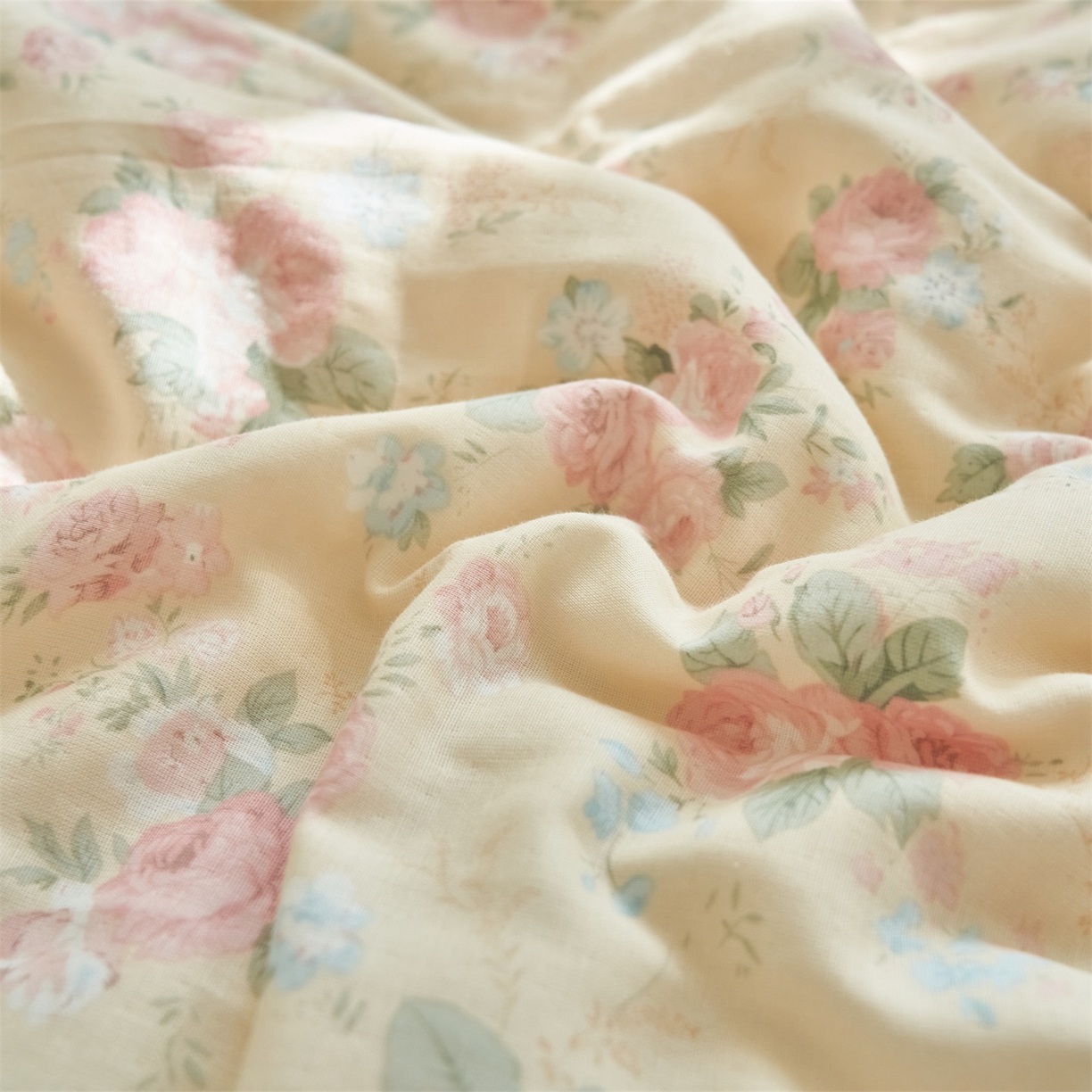 91家纺网 家纺一手货源 找家纺 （总）恬思语家纺 2026春夏全棉双层纱棉花夏被空调被夏凉被四件套贝壳边系列