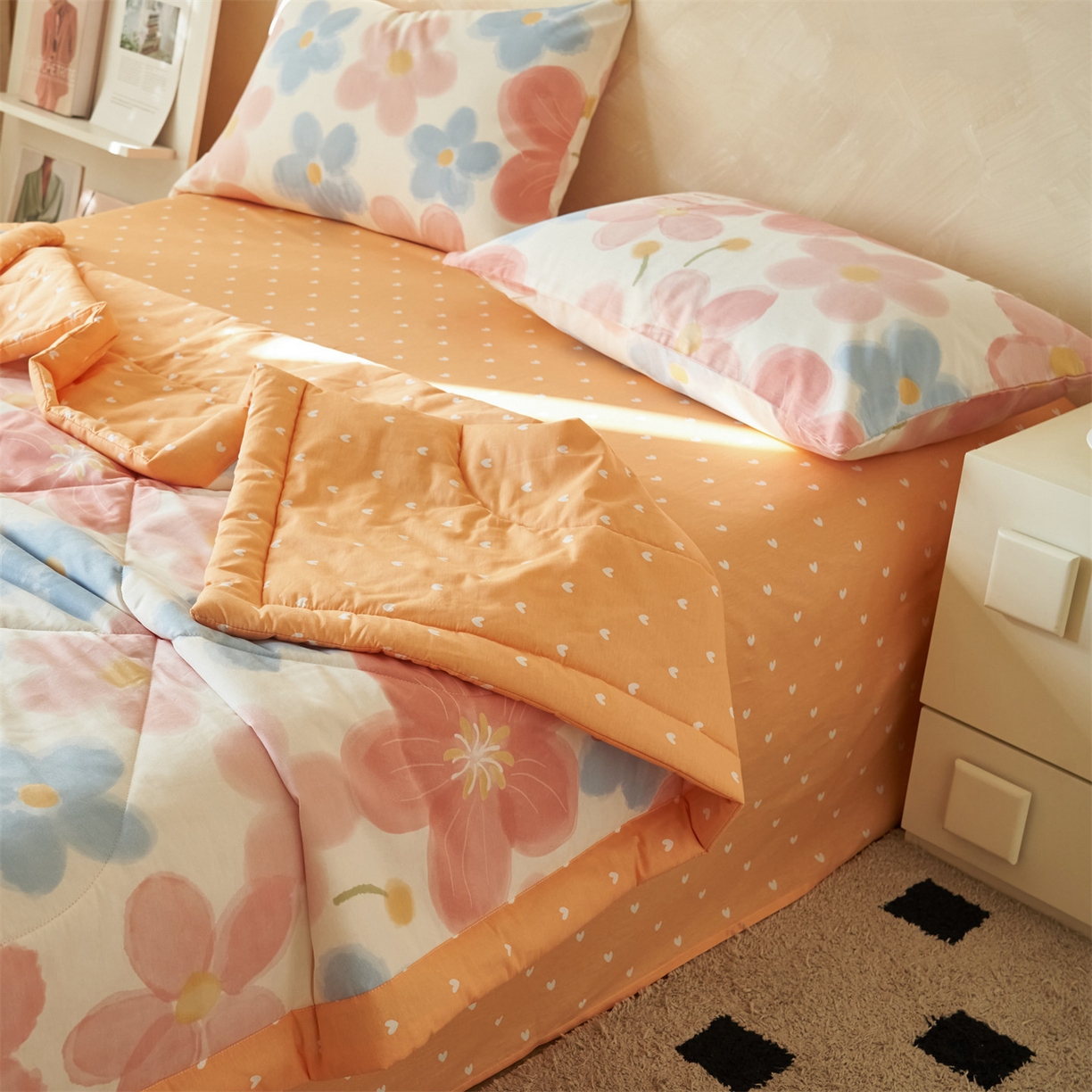 91家纺网 家纺一手货源 找家纺 （总）恬思语家纺 2026春夏新款里外全棉印花棉花夏被空调被夏凉被夏被四件套