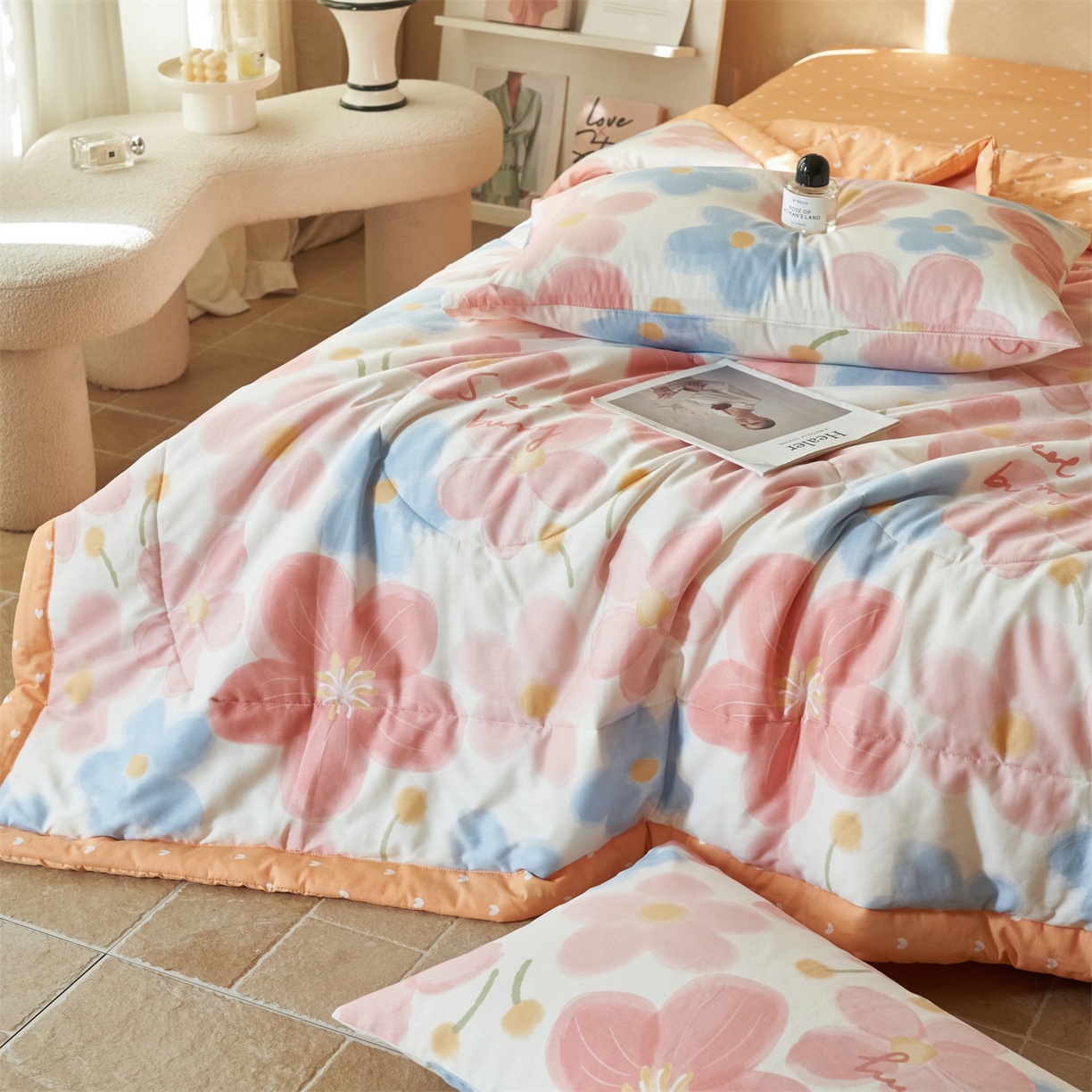 91家纺网 家纺一手货源 找家纺 （总）恬思语家纺 2026春夏新款里外全棉印花棉花夏被空调被夏凉被夏被四件套