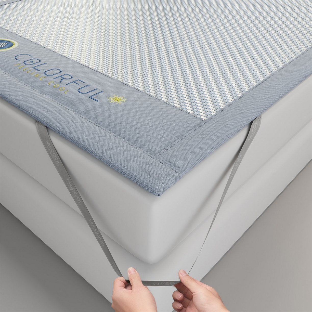 91家纺网 家纺一手货源 找家纺 鑫姿席业 夏季高端凉席竹席2026新款pe藤席a类母婴级1.8m空调软席子可水洗-青岚织梦系列 青岚织梦-蓝